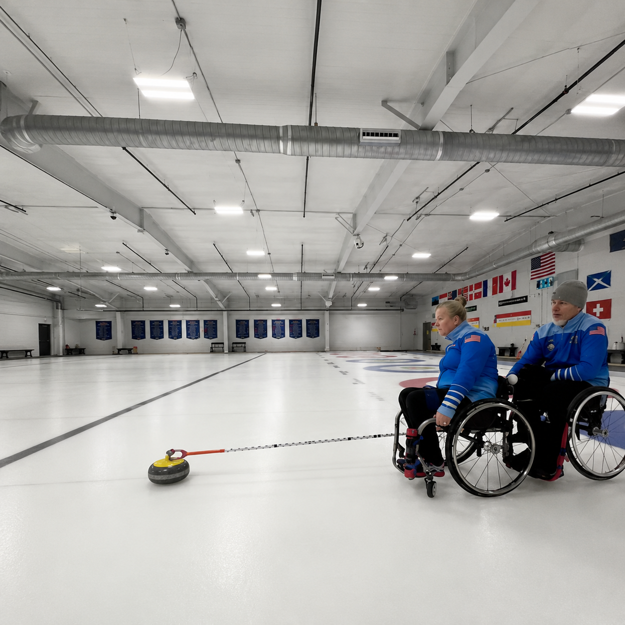 Laura Dwyer and Steve Emt are part of the U.S. National Wheelchair Curling team